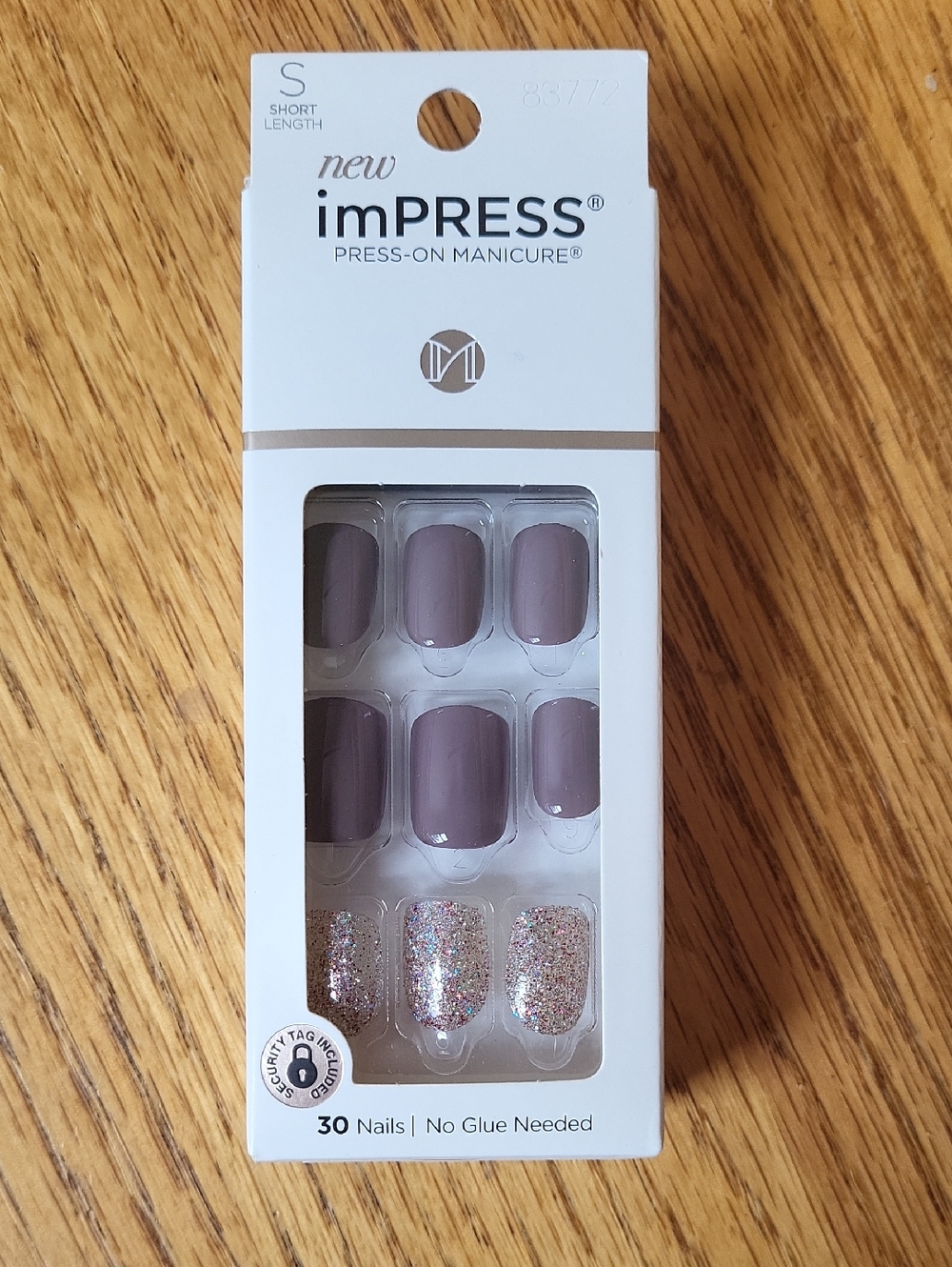 [4]Purple Glitter Press-on Nail Set